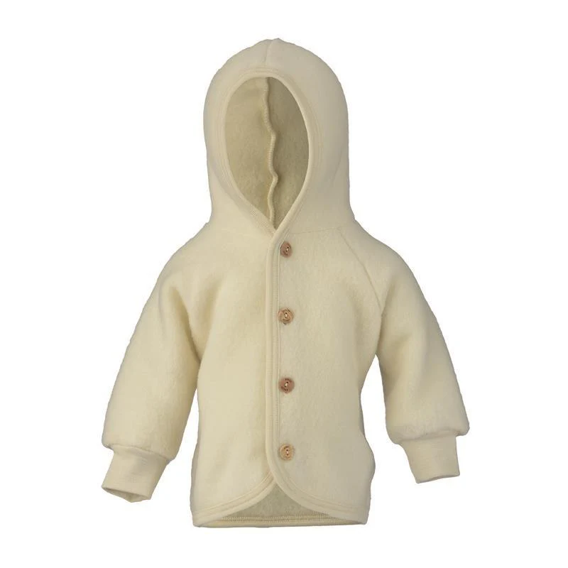 Engel - Fleece Jas Met Kap | Natural