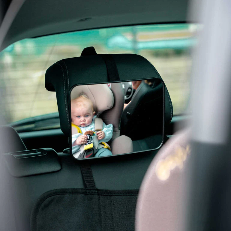 Ezimoov - Vierkante Spiegel voor Autostoel | EZI MIRROR CLASSIC Zwart - Image 2