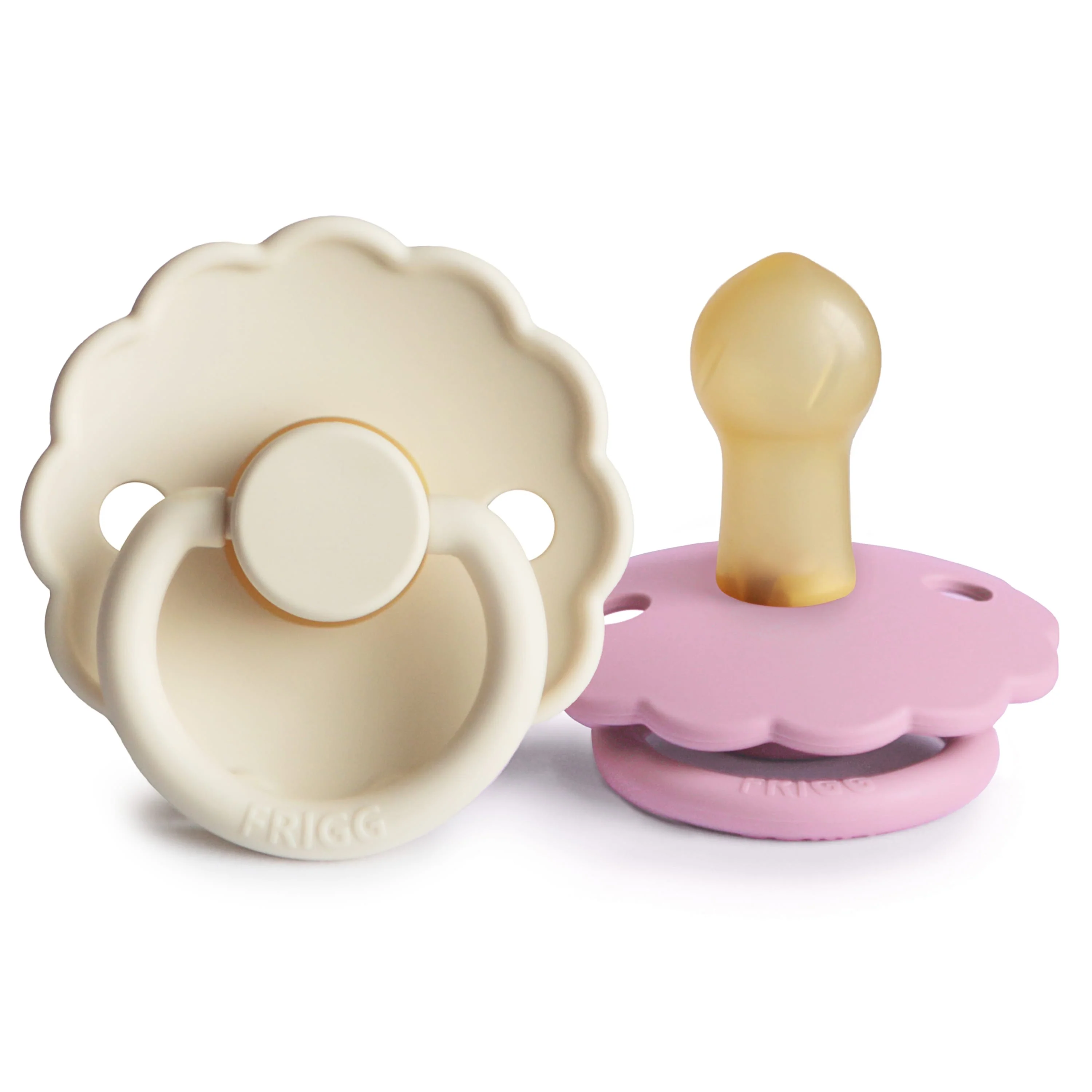 Frigg - Fopspeen Diasy Latex 0-6m (2pack) | Cream/Lupine