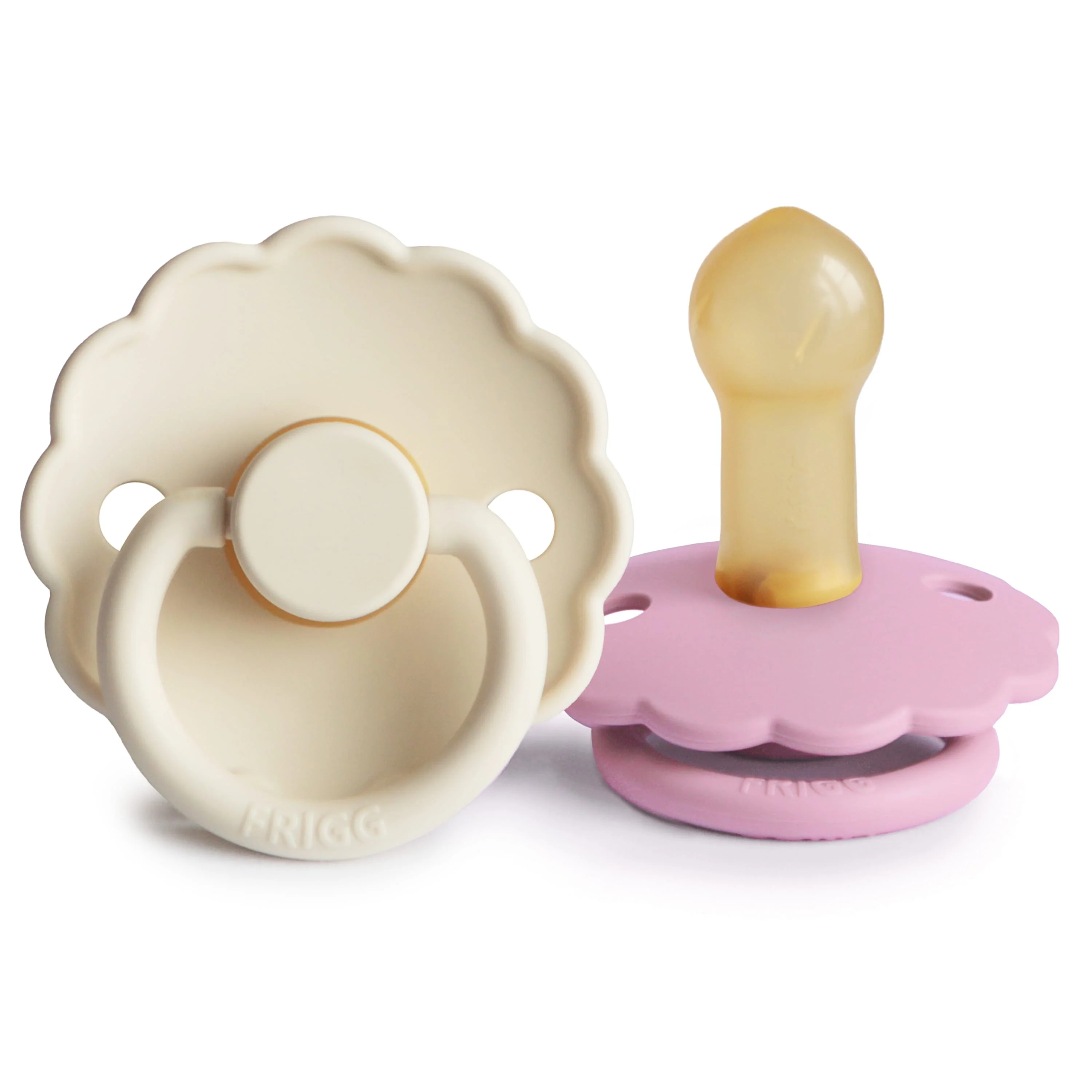 Frigg - Fopspeen Diasy Latex 6-18m (2pack) | Cream/Lupine