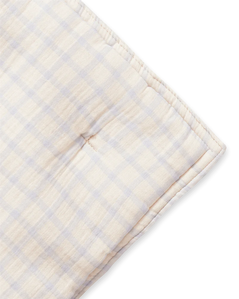Garbo & Friends - Gevuld Deken 100 x 140 cm | Gingham Sky Blue - Image 2