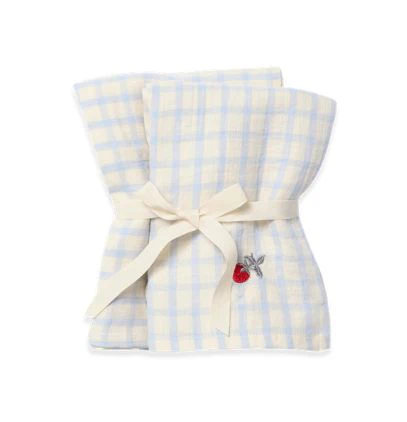 Garbo & Friends - Tetradoek 60 x 60 Gingham (2pack) | Sky Blue