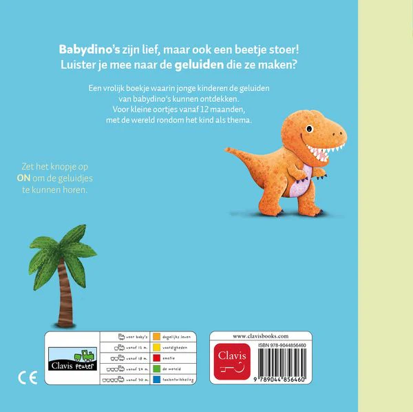 Clavis - Geluidenboekje Babydino's | Interactief Geluidsboek - Image 2