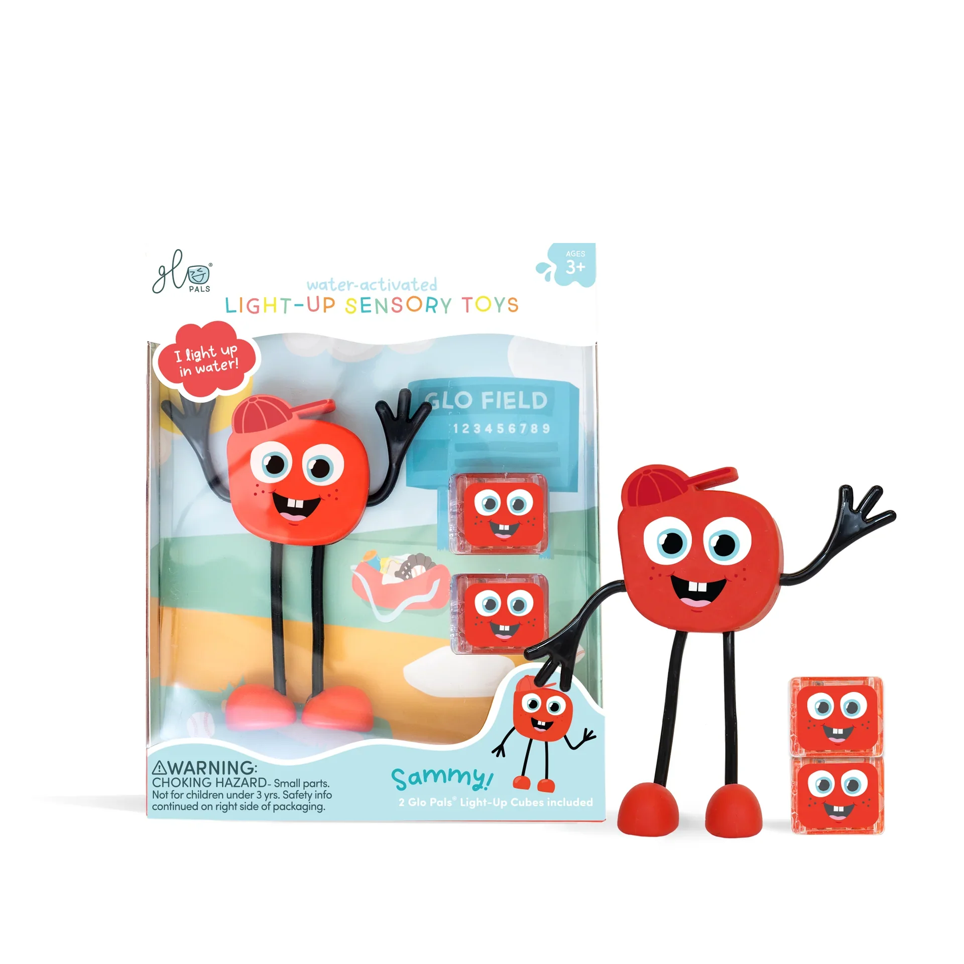 Glo Pals - Badspeeltje Met Licht Light Up | Sammy Red