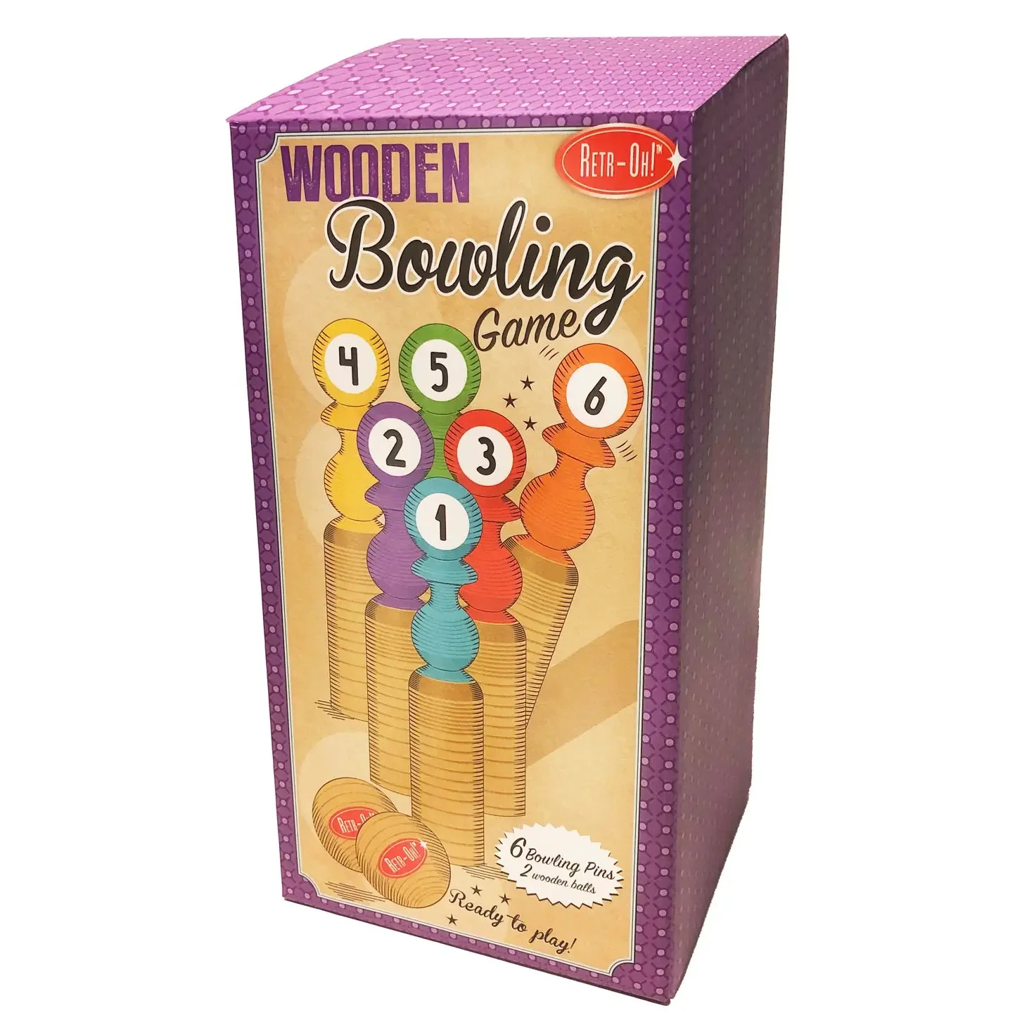 Houten Spel Bowling Retro
