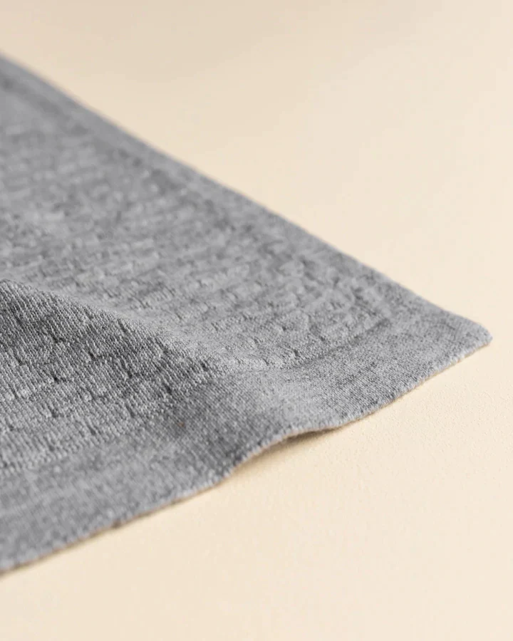 Hvid - Deken 70 x 95 cm Frankie | Grey Melange - Image 4