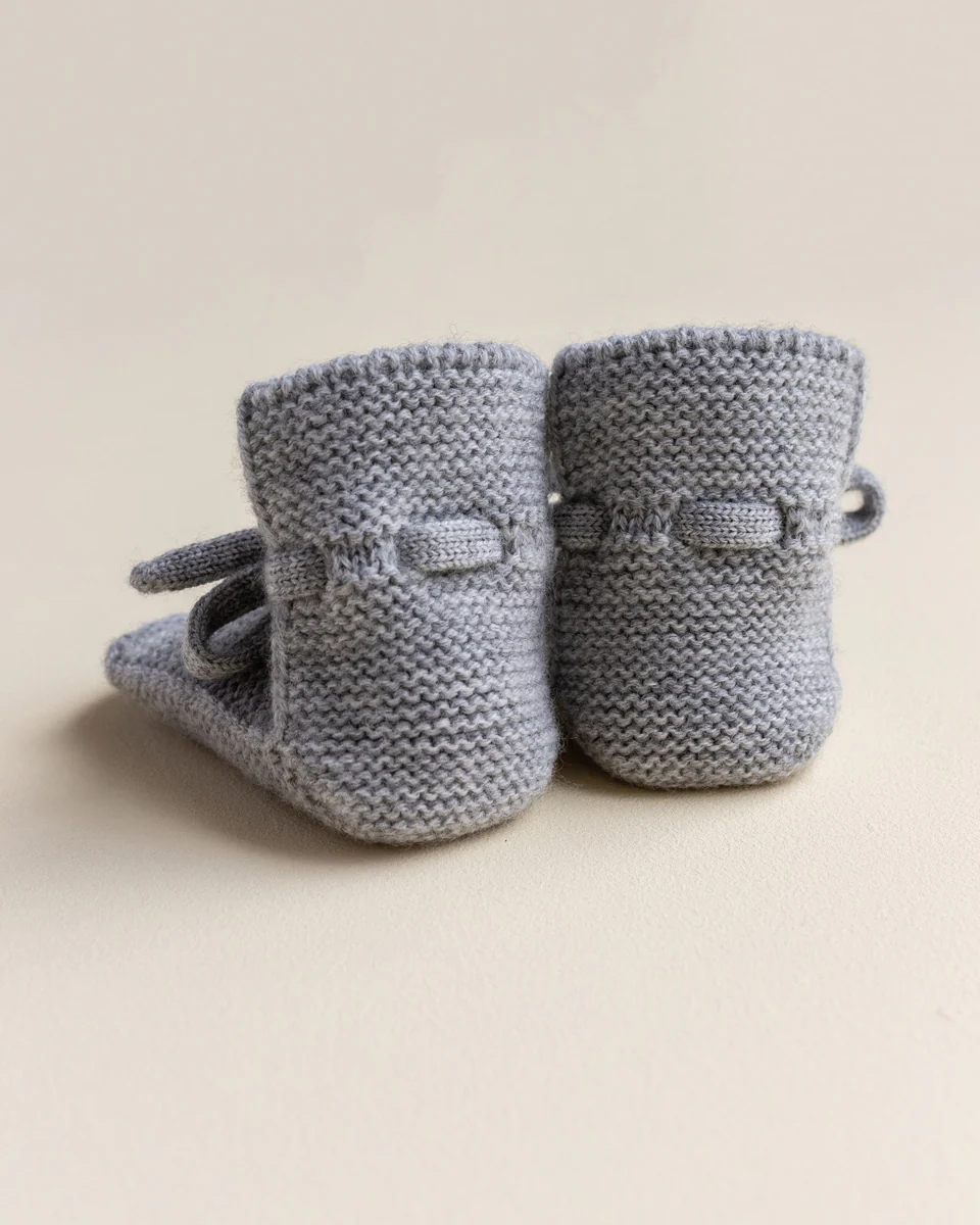 Hvid - Slofjes Grey Melange | 9-15m - Image 4