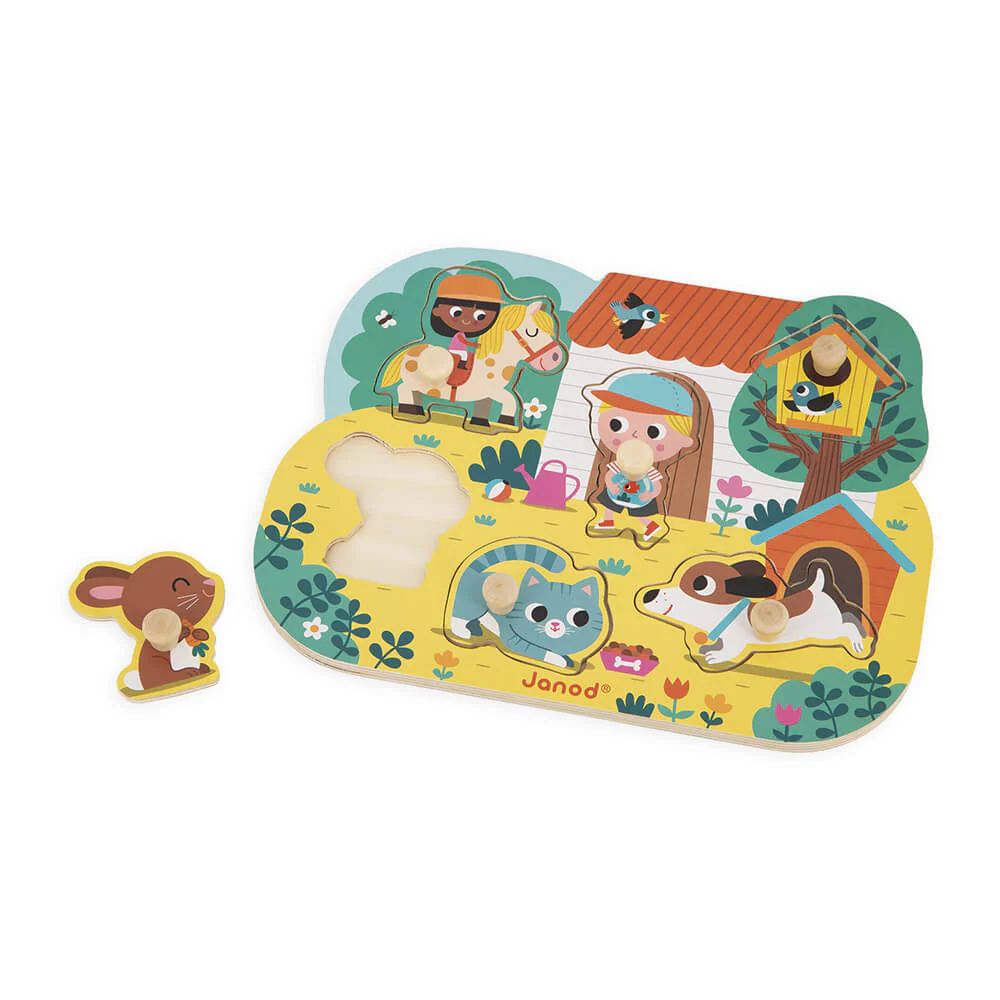 Janod - Houten Inlegpuzzel Campagne (6 stuks) | Plattelandspuzzel voor Peuters - Image 3