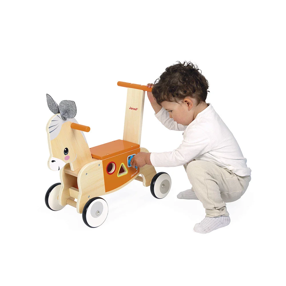 Janod - Loopwagen Ezel | Boerderij | Hout - Image 6