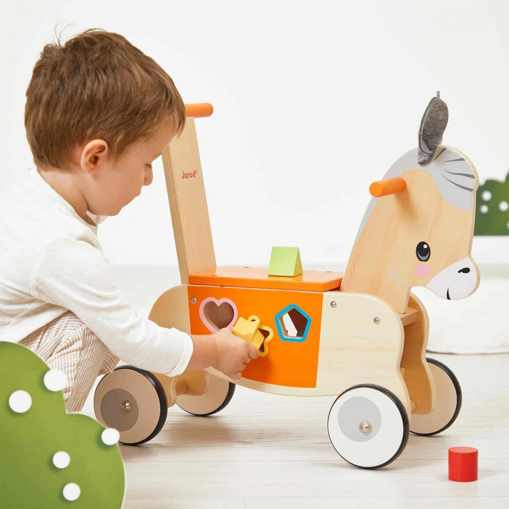 Janod - Loopwagen Ezel | Boerderij | Hout - Image 7