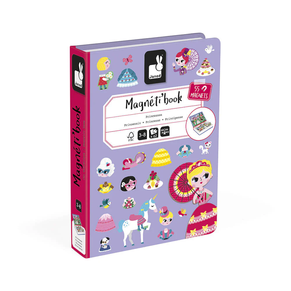 Janod - Magneetboek Magneti'Book Princesses | Prinses Thema