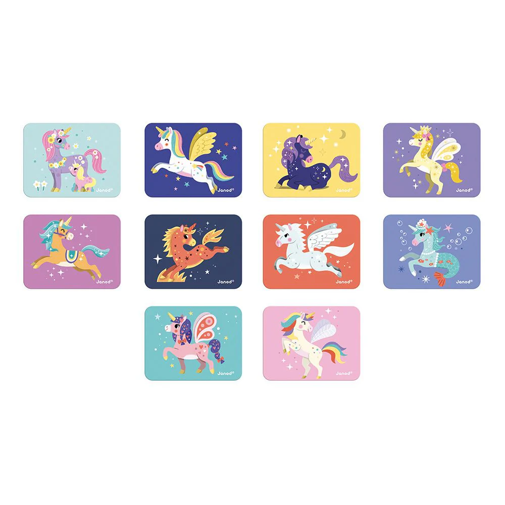 Janod - Magneetboek Magneti'Book Unicorns | Eenhoorn Thema - Image 4