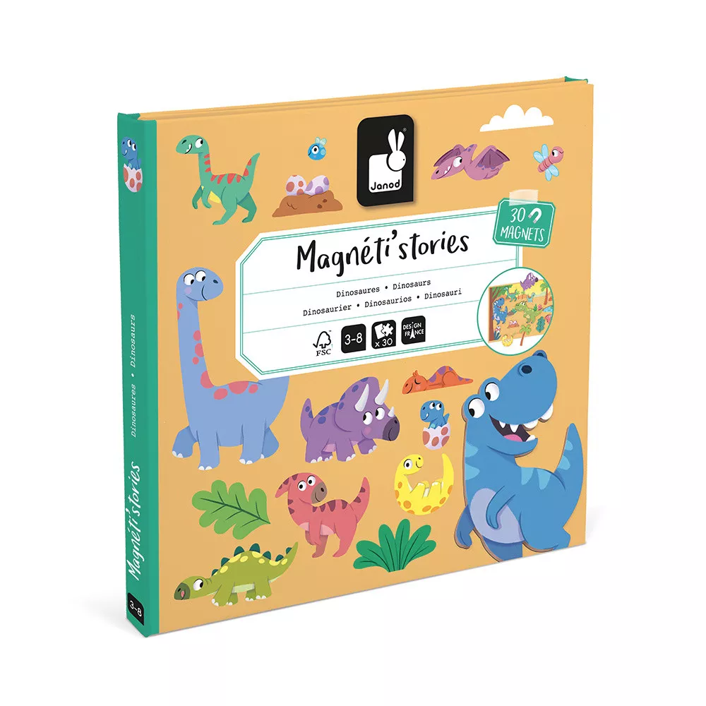 Janod - Magneetboek Magneti'Stories Dinosaurs | Dino Thema