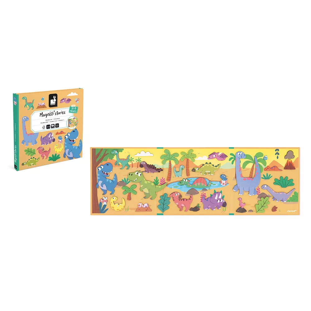 Janod - Magneetboek Magneti'Stories Dinosaurs | Dino Thema - Image 2