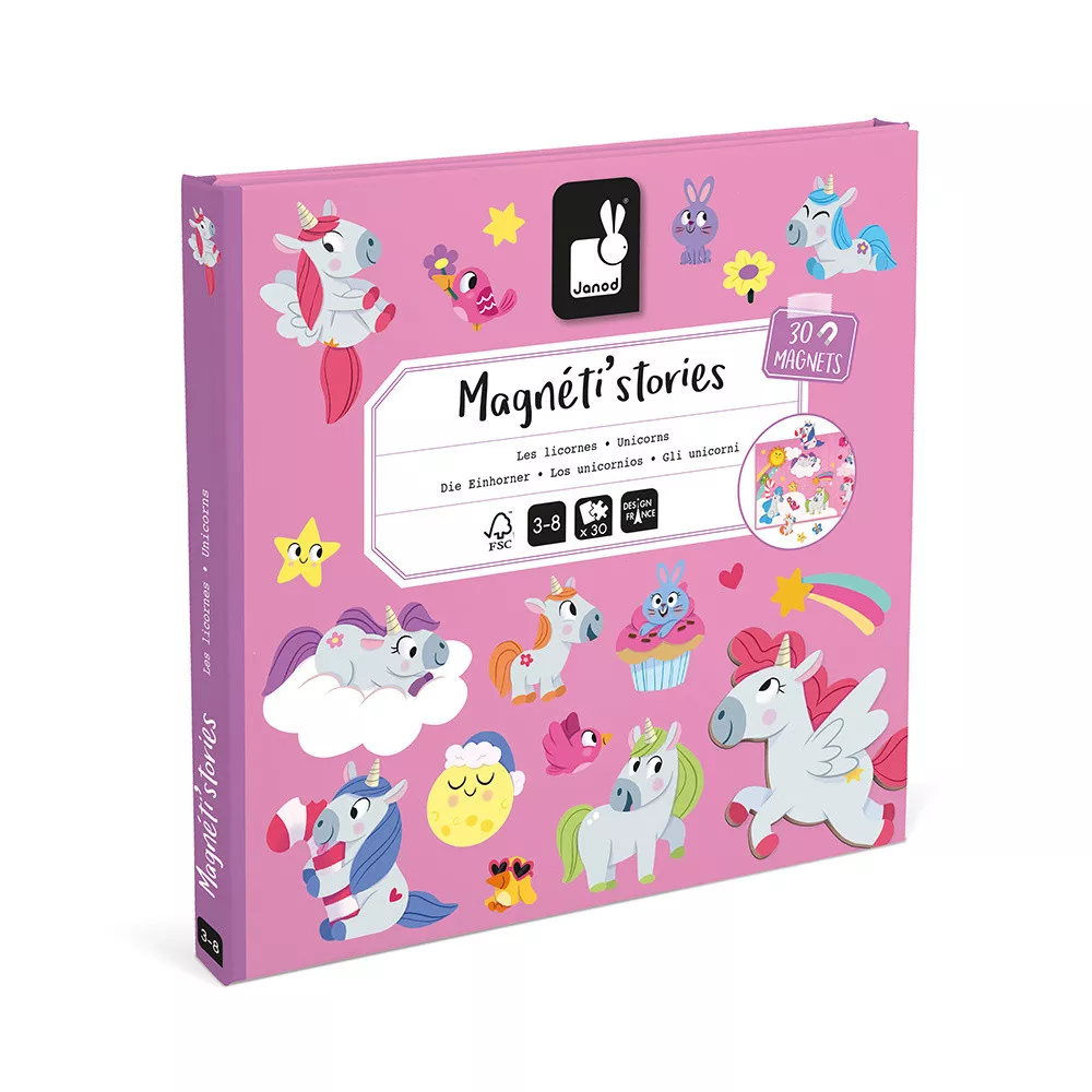 Janod - Magneetboek Magneti'Stories Unicorns | Eenhoorn Thema