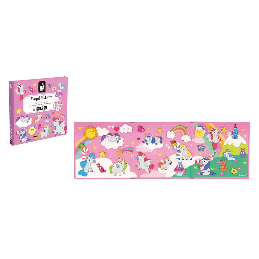 Janod - Magneetboek Magneti'Stories Unicorns | Eenhoorn Thema - Image 2