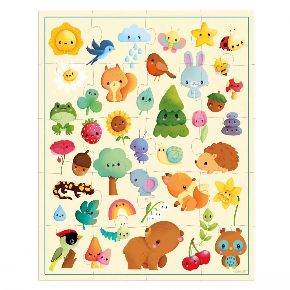 Janod - Puzzel Nature Picture (20 stuks) | Peuterpuzzel Natuurthema - Image 2