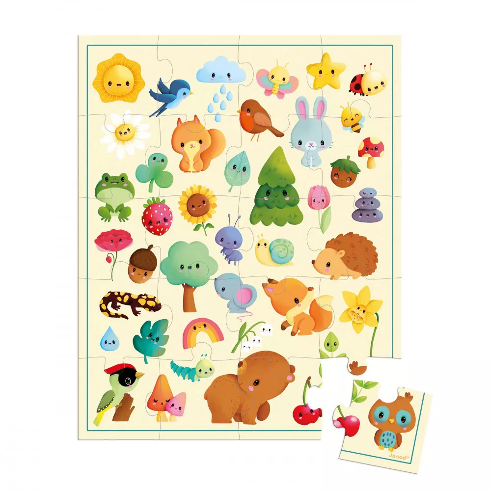 Janod - Puzzel Nature Picture (20 stuks) | Peuterpuzzel Natuurthema - Image 3