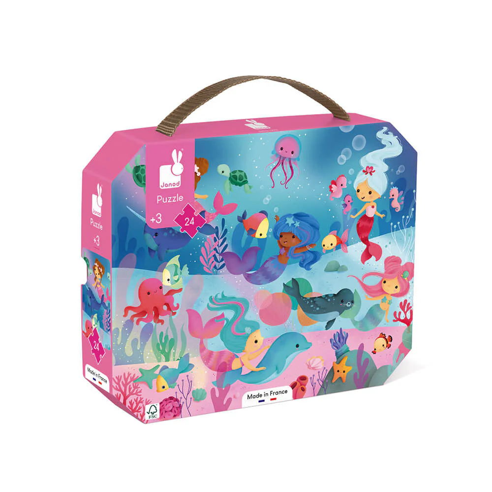Janod - Puzzel Sirene (24 stuks) | Zeemeermin Thema Puzzel