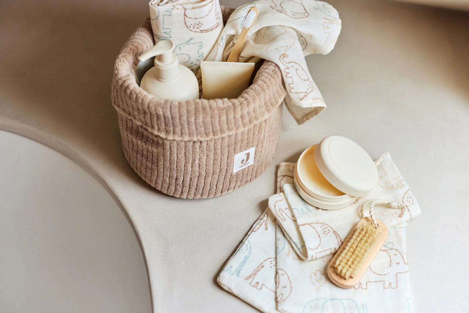 Jollein - Commodemandje Cloudy Rib Small | Milky Coffee - Image 6