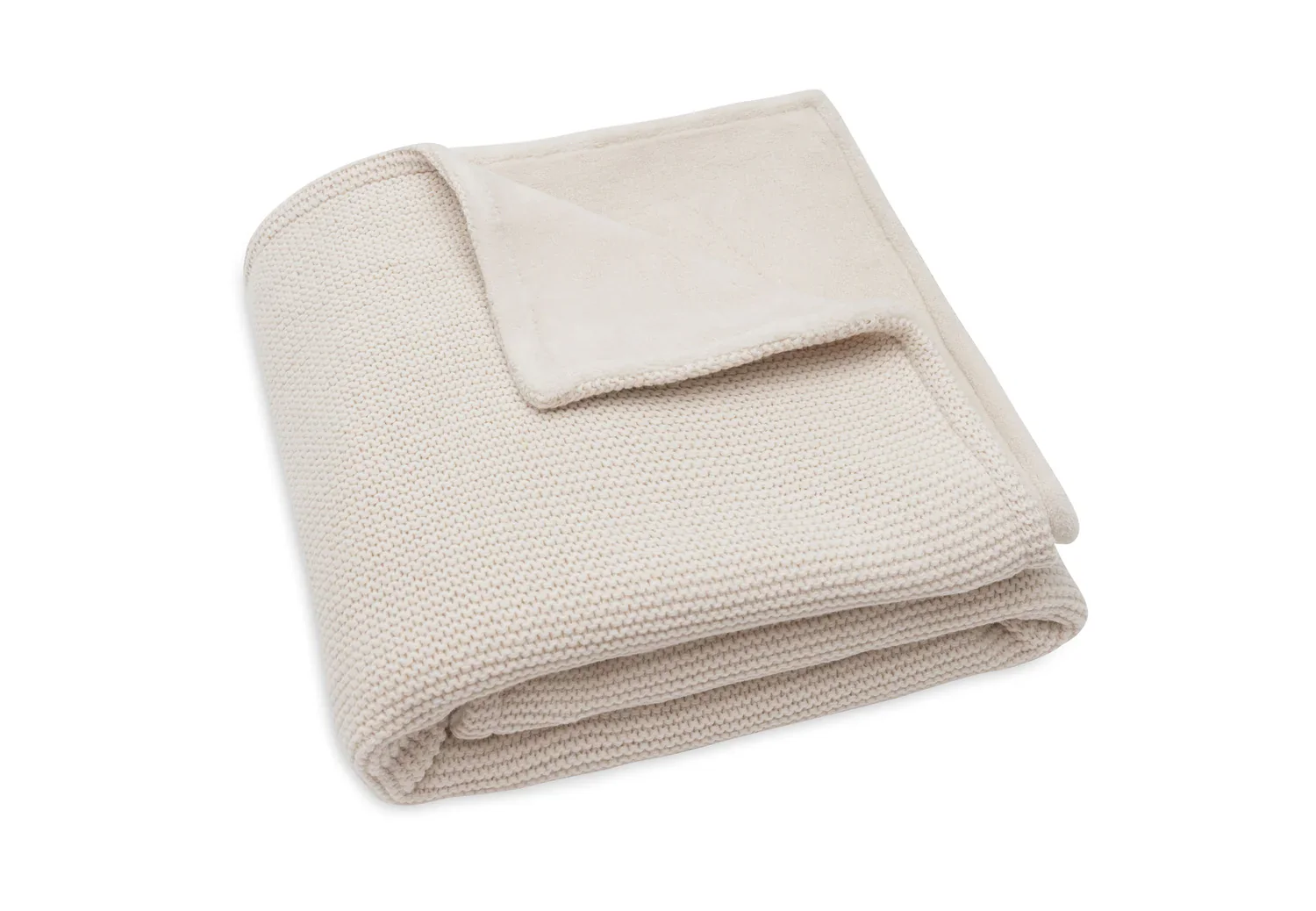 Jollein - Deken Wieg 75 x 100 cm Basic Knit Velvet | Oatmeal - Image 3