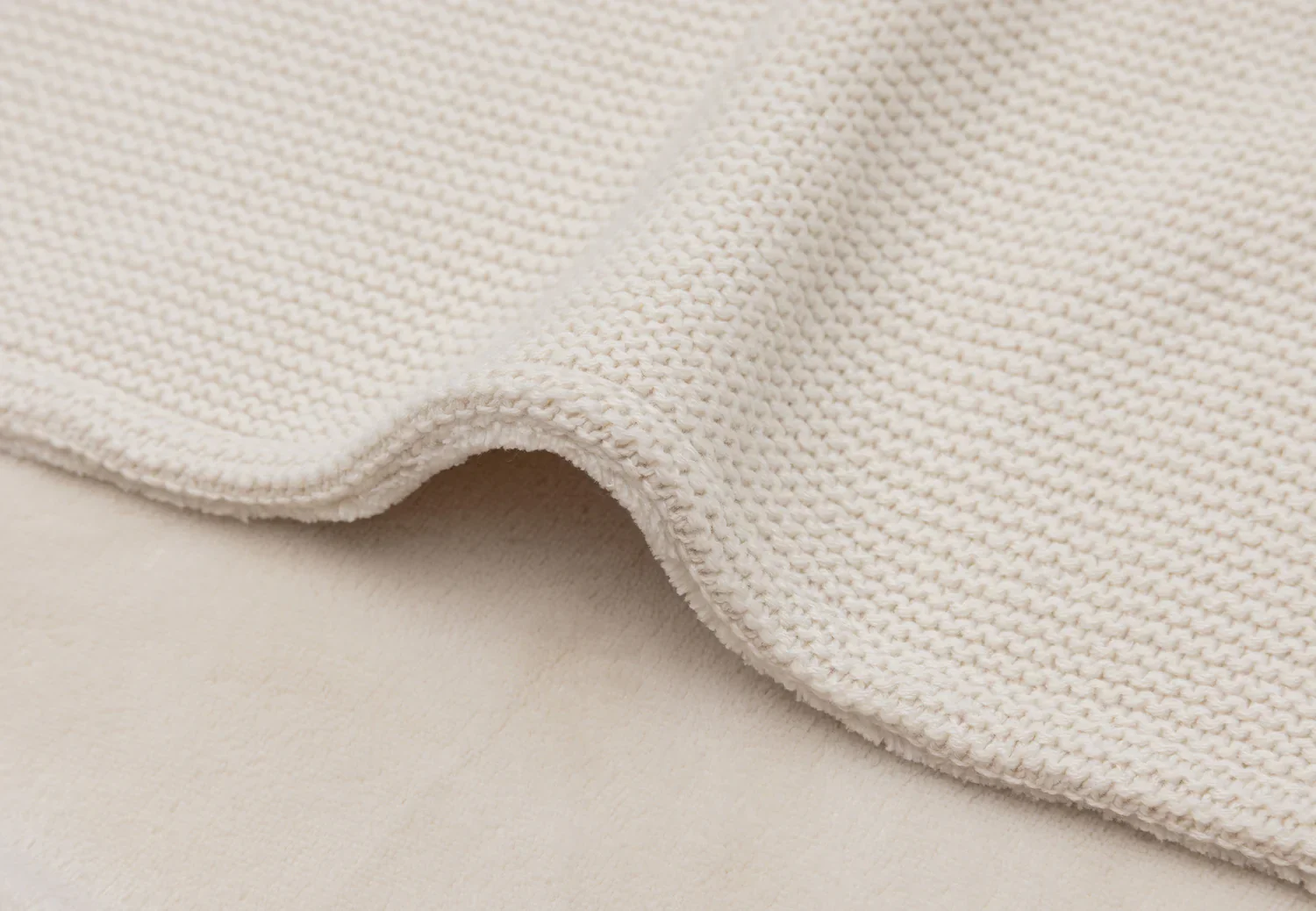 Jollein - Deken Wieg 75 x 100 cm Basic Knit Velvet | Oatmeal - Image 4