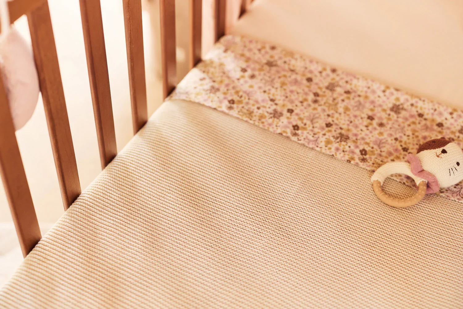 Jollein - Deken Wieg 75 x 100 cm Basic Knit Velvet | Oatmeal - Image 8