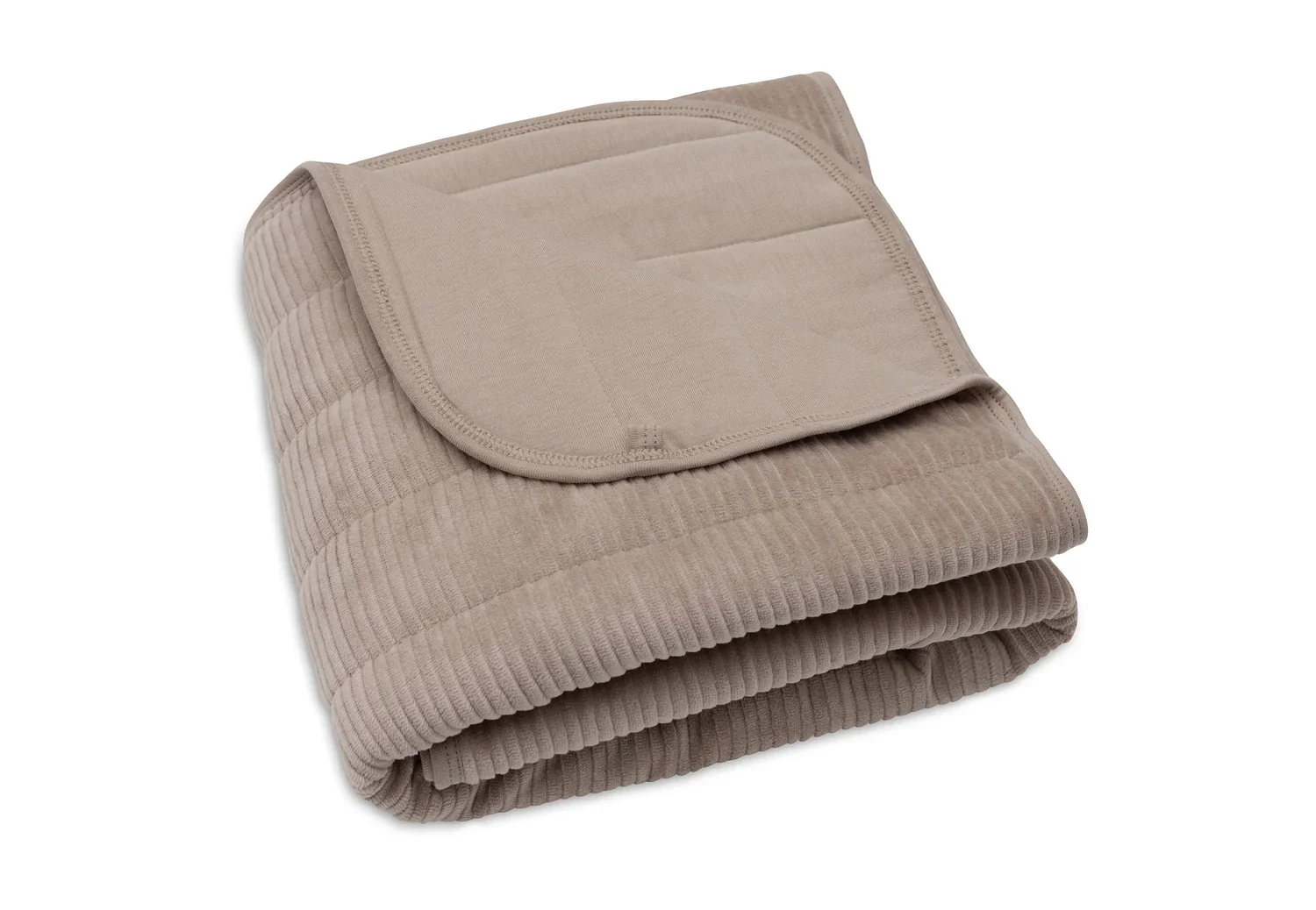 Jollein - Deken Wieg 75 x 100 cm Velvet Rib | Milky Coffee - Image 3