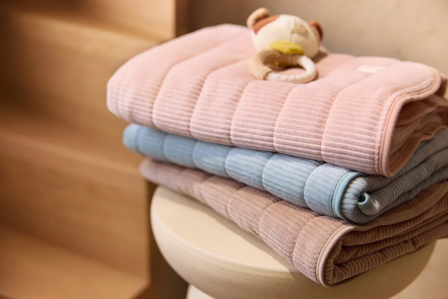 Jollein - Deken Wieg 75 x 100 cm Velvet Rib | Wild Rose - Image 9