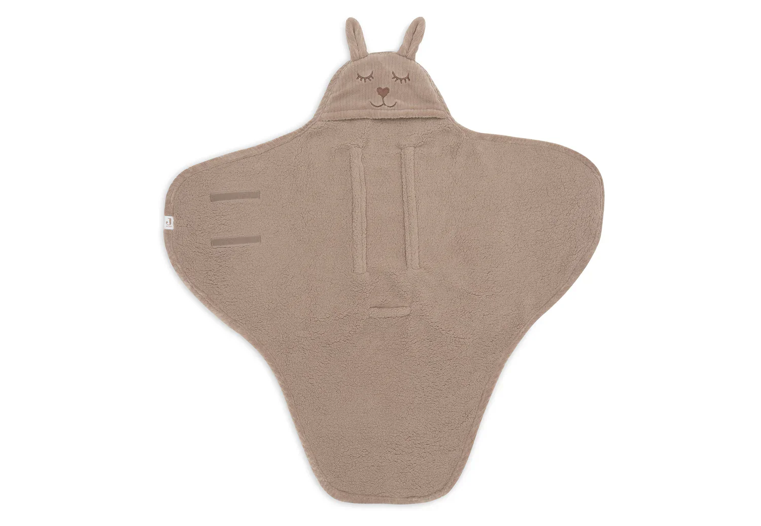 Jollein - Wikkeldeken Bunny Cloudy Rib | Milky Coffee - Image 3