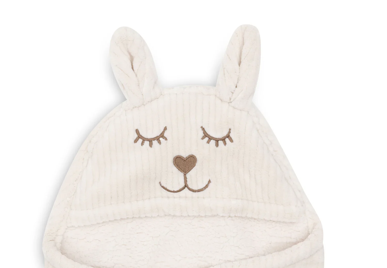 Jollein - Wikkeldeken Bunny Cloudy Rib | Oatmeal - Image 5