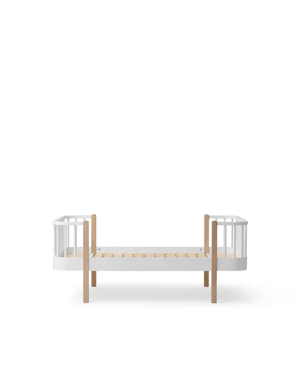 Junior Bed 90 x 160 cm Wood Original White / Oak