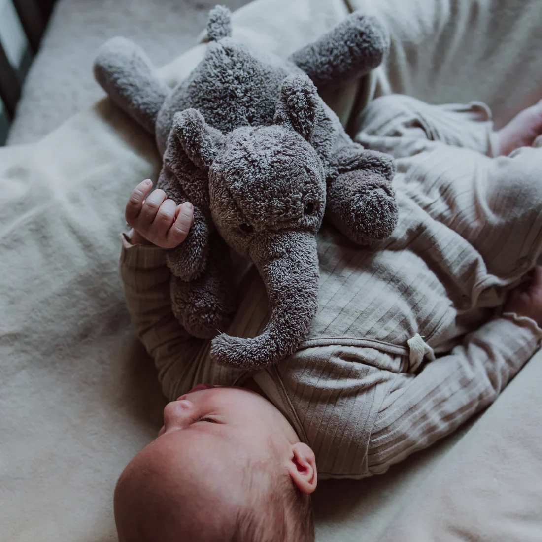 Flow - Knuffel Hartslag Comforter George Elephant | Grey - Image 2