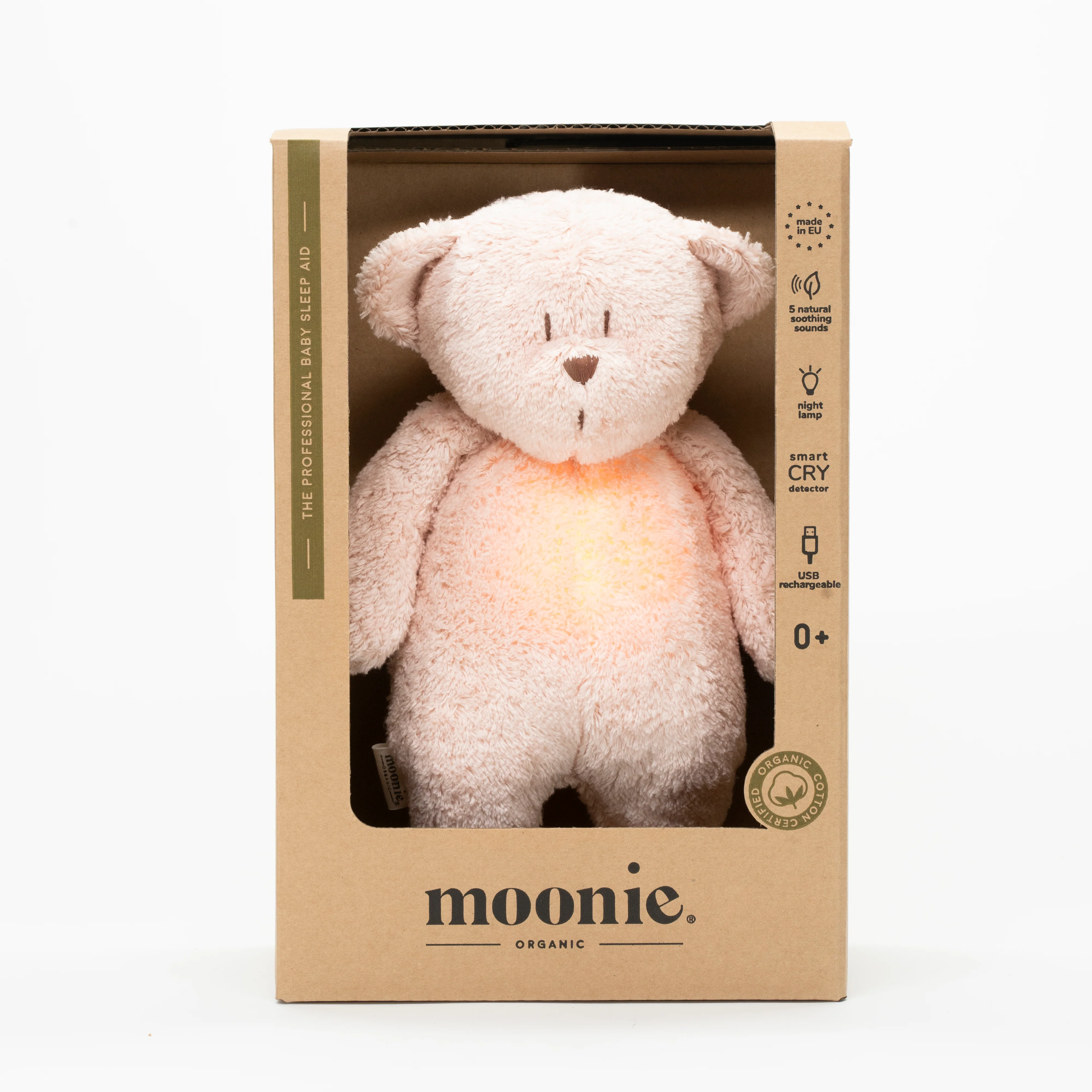 Knuffel The Humming Bear Licht + Geluid 2.0 Rose Natur - Image 4