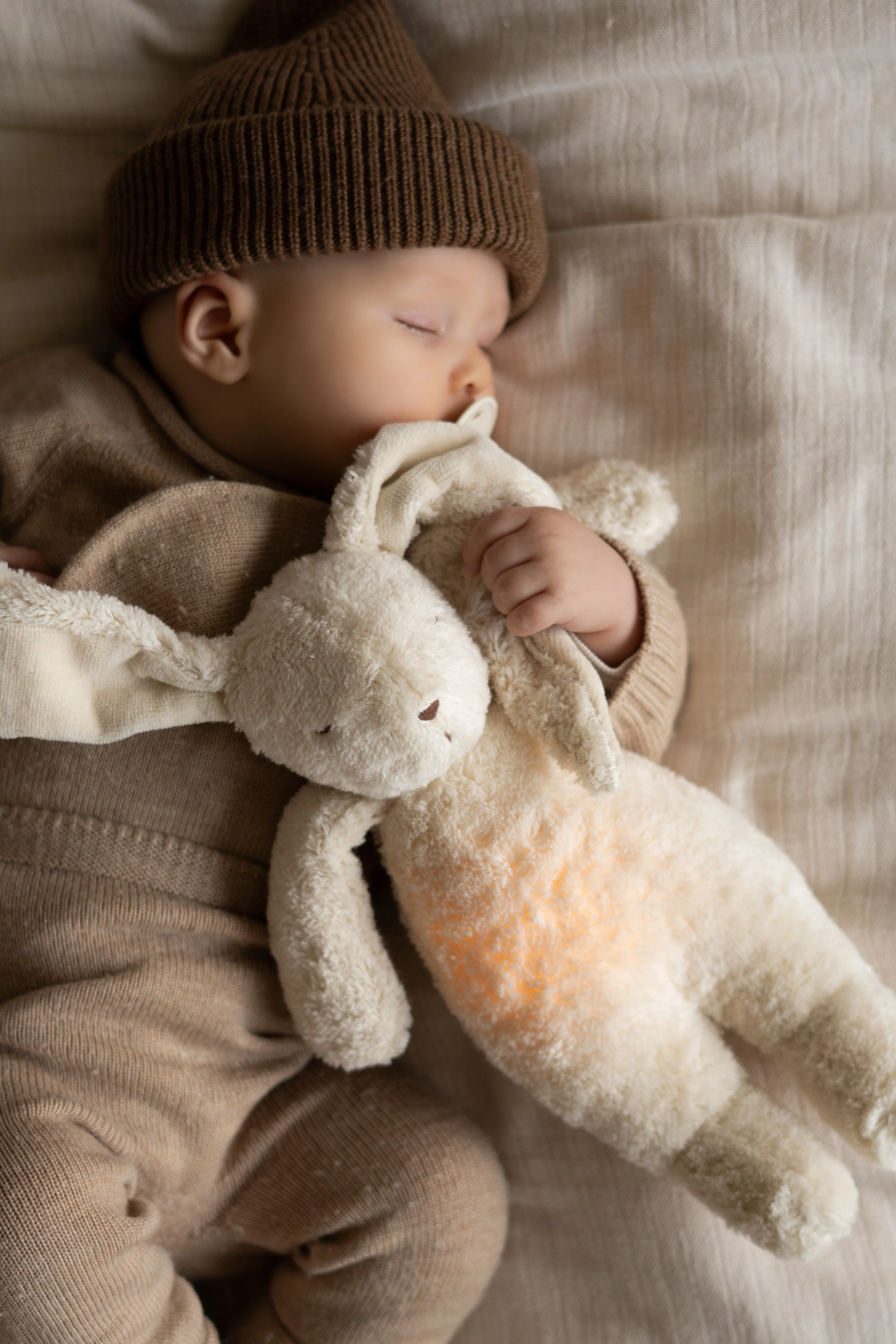 Knuffel The Humming Friend Licht + Geluid 2.0 Cream - Image 7