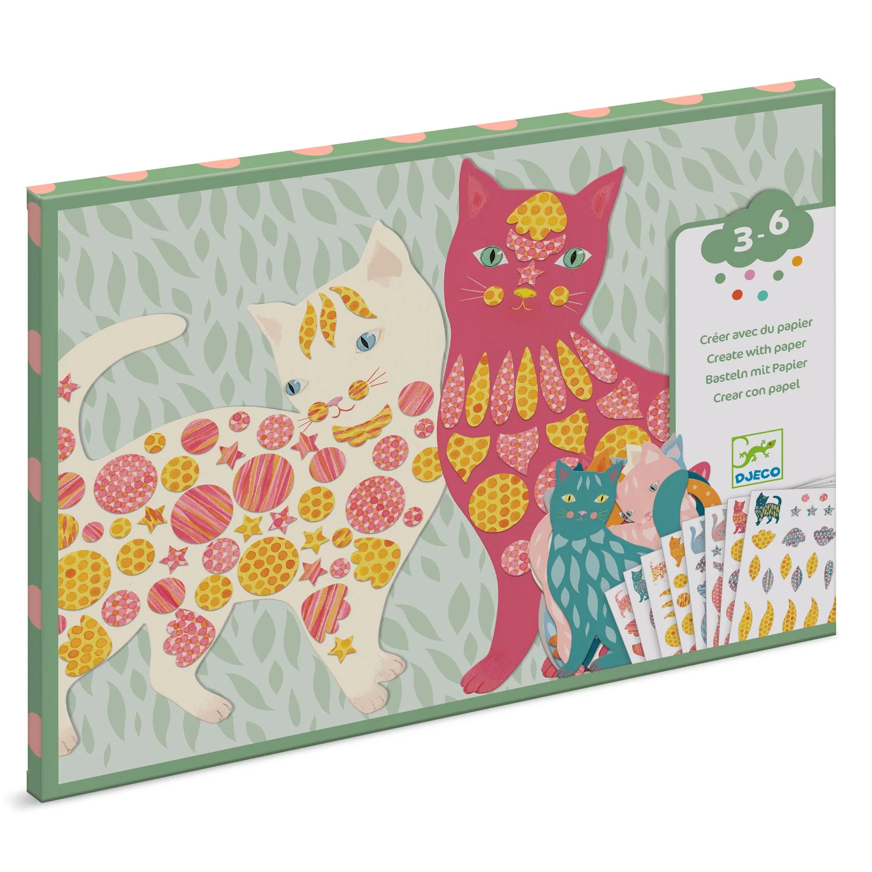 Djeco - Knutselset Lieve Katten Elodie | Papier & Stickers - Image 2
