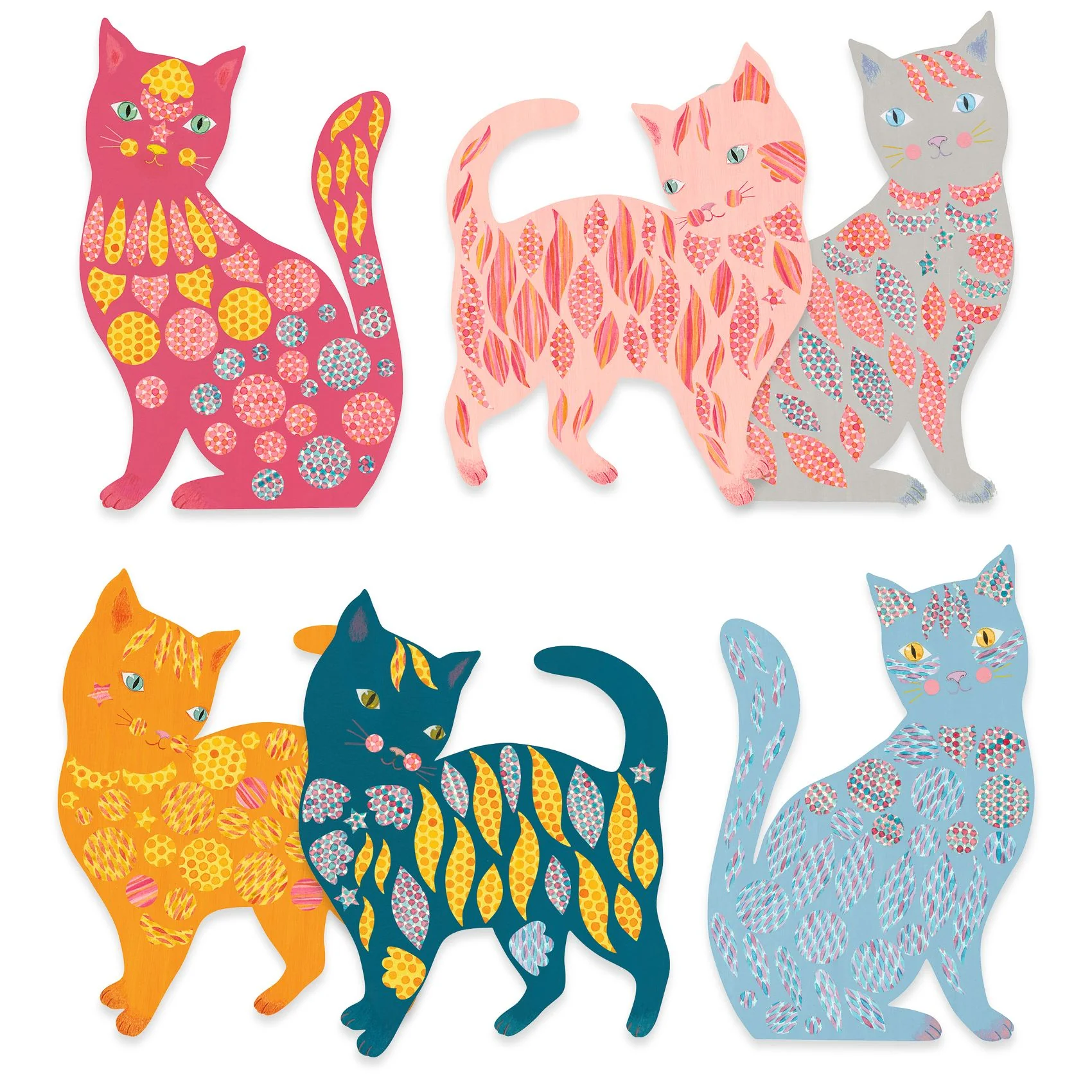 Djeco - Knutselset Lieve Katten Elodie | Papier & Stickers - Image 3