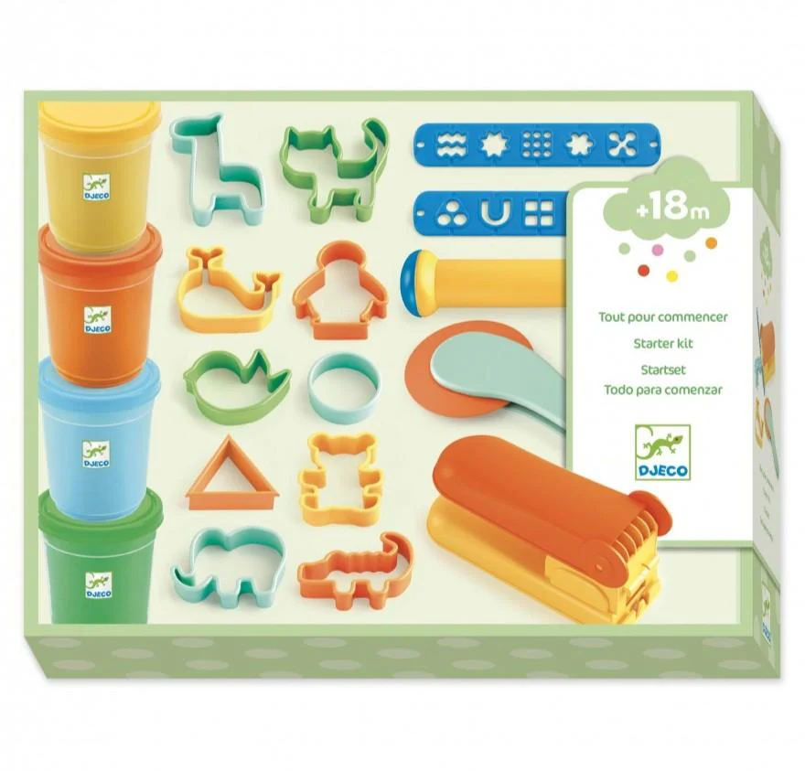Djeco - Knutselset Starter Boetseerklei | Eerste Boetseerklei Set voor Peuters