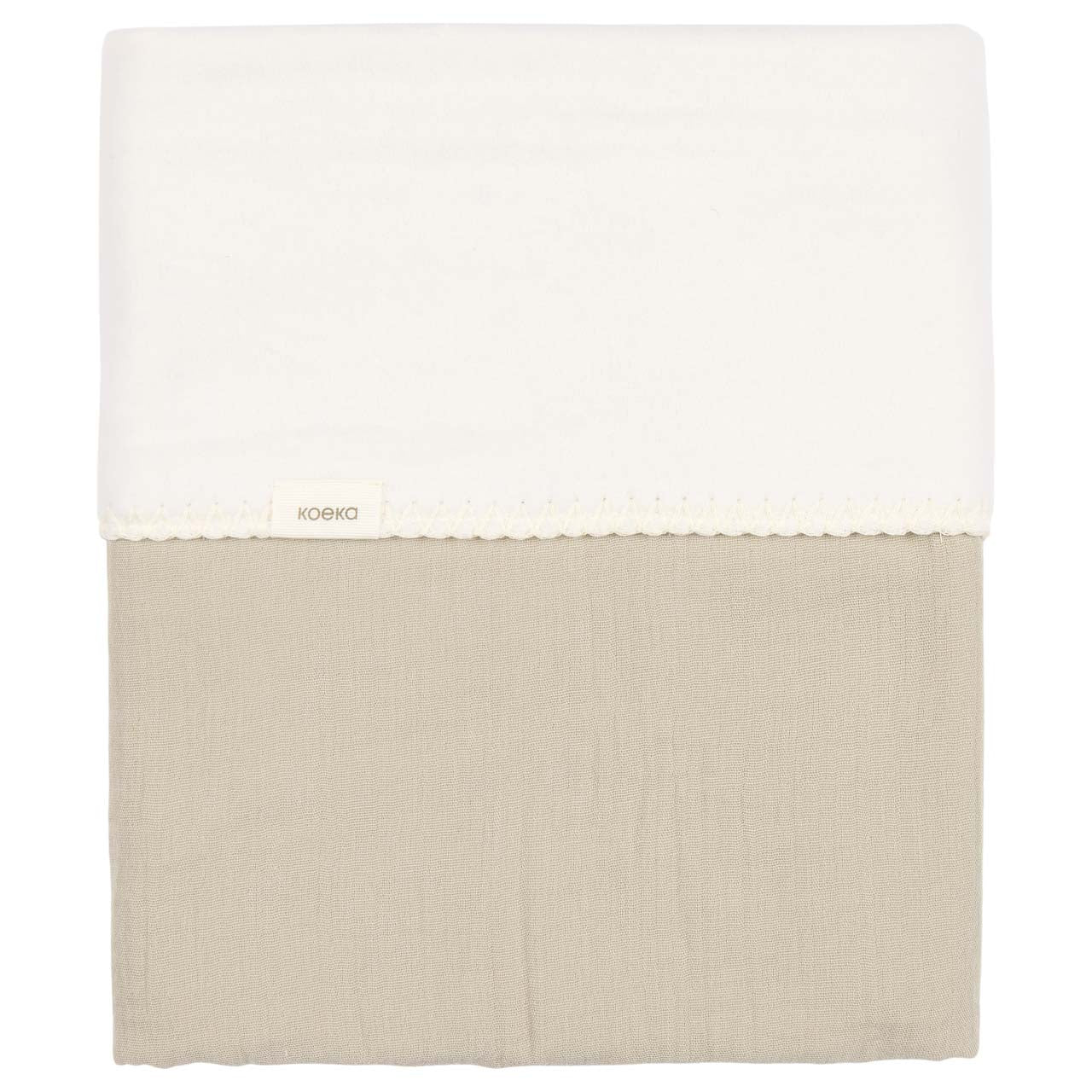 Koeka - Deken Wieg Cotton Fleece Faro 100 x 75 cm | Sage