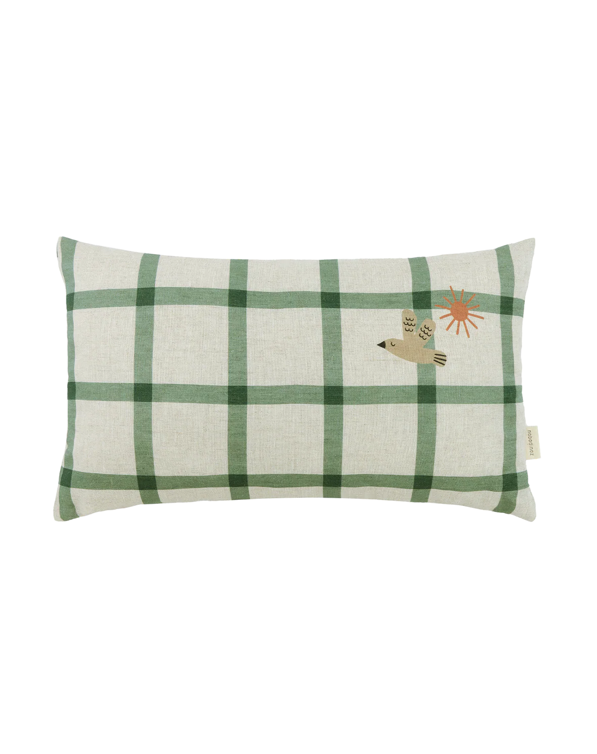 Kussen Vibes Rectangulaire Medium Windowpane Bird Green