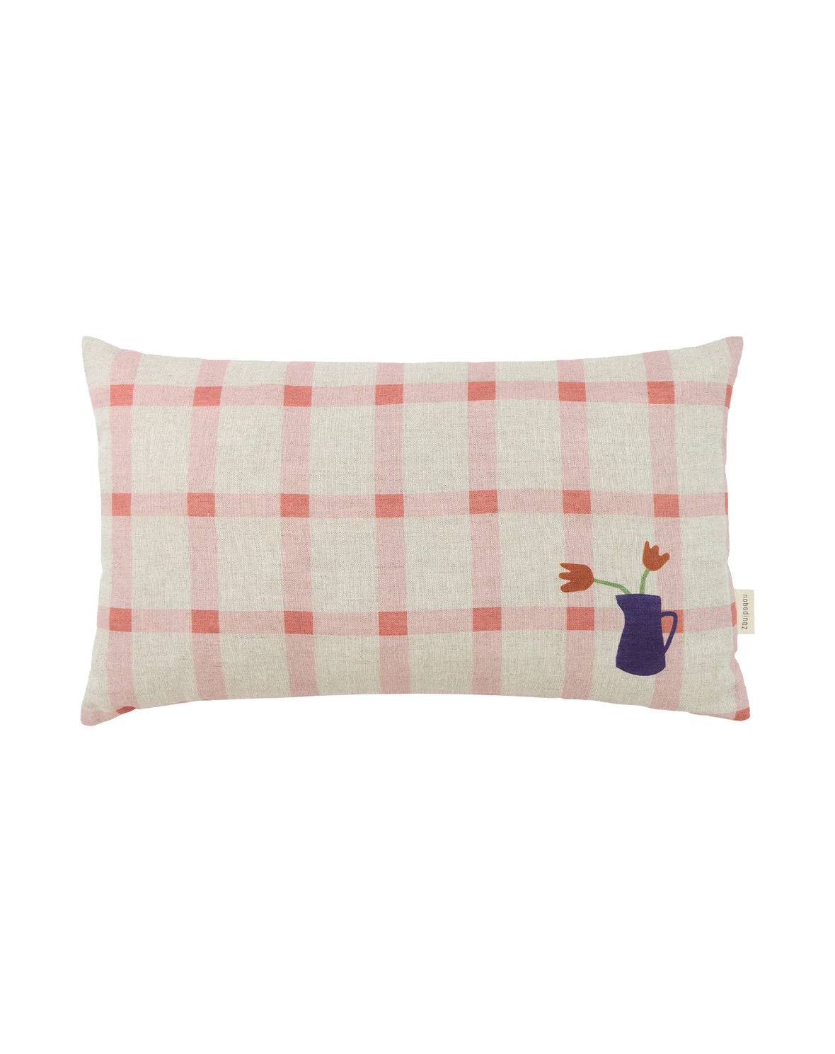 Kussen Vibes Rectangulaire Medium Windowpane Tulips Pink