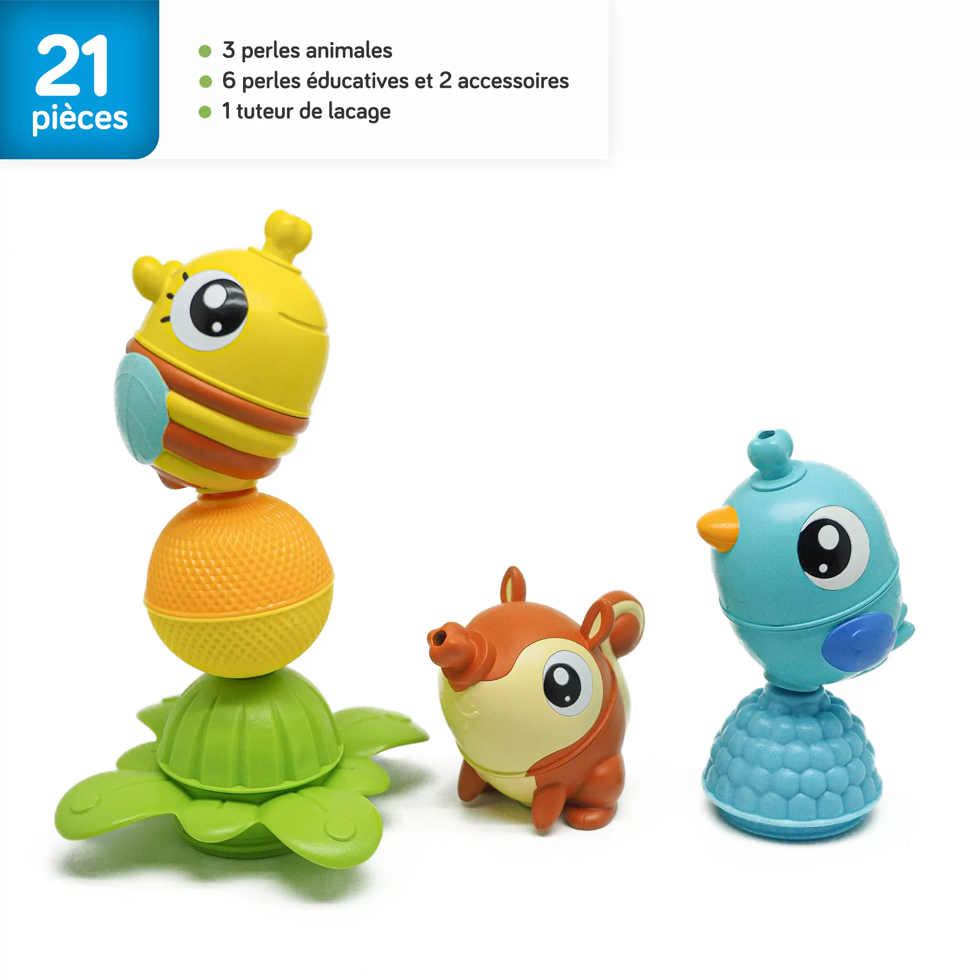 Lalaboom - Educatieve Kralen Bosvrienden Doos (21 stuks) - Image 2