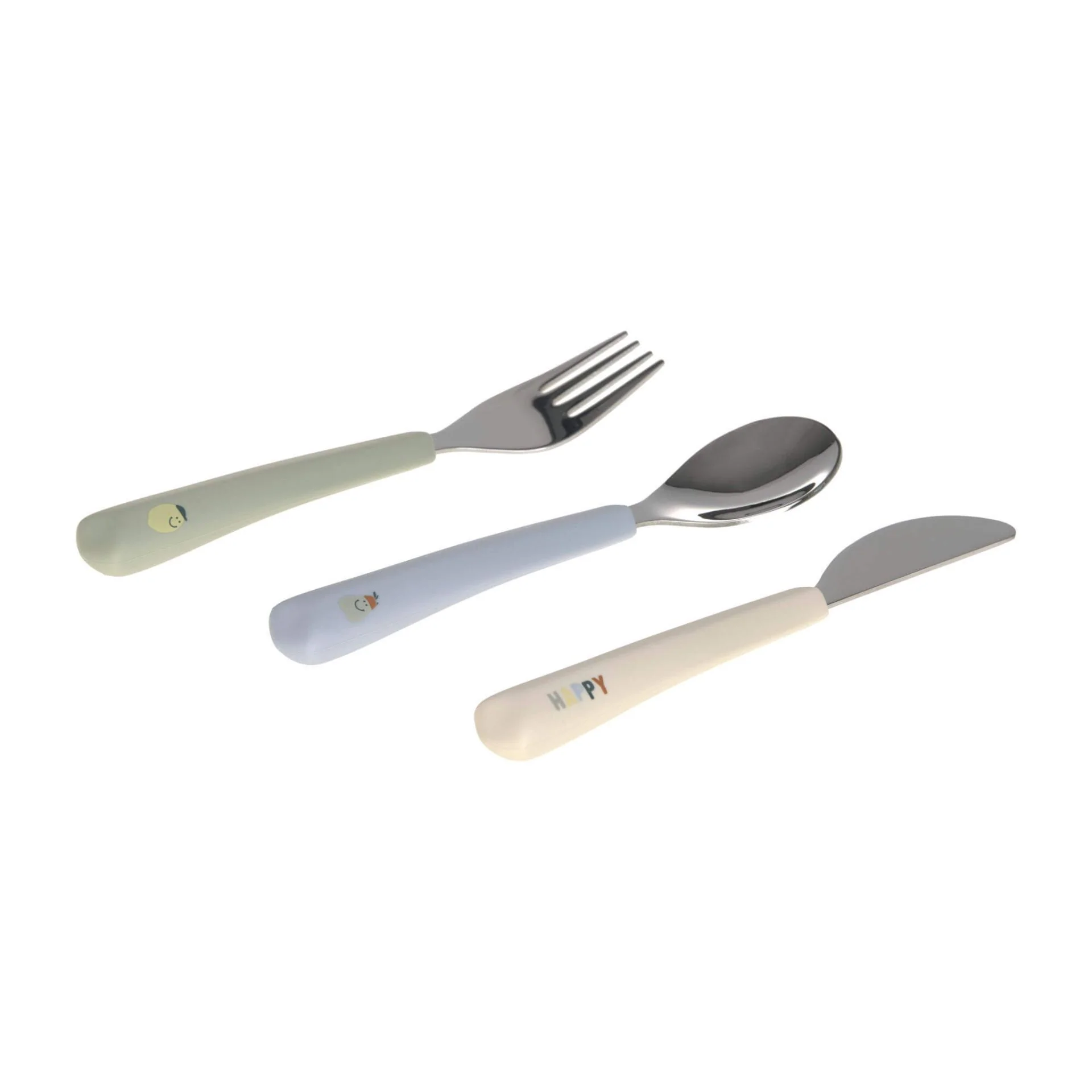 Lässig - Silicone Bestek Happy Fruits Lemon (3-pack) | Zelfstandig eten in stijl - Image 3