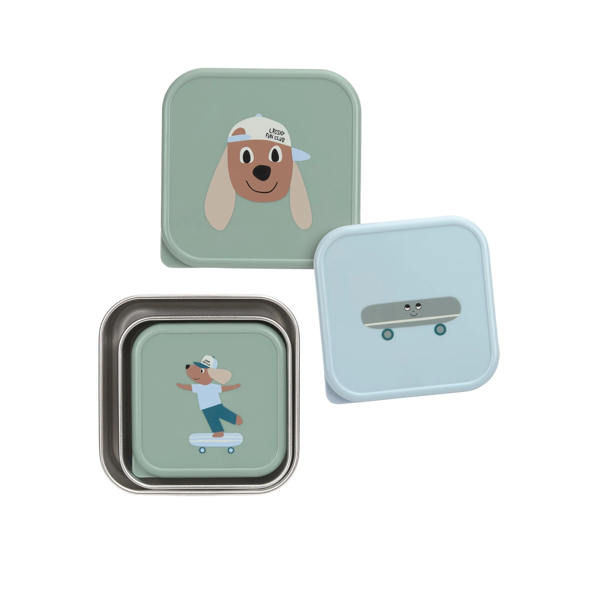 Lassig - Snackdoosjes Stainless Steel Tiny Team (3pack) | Dog - Image 2