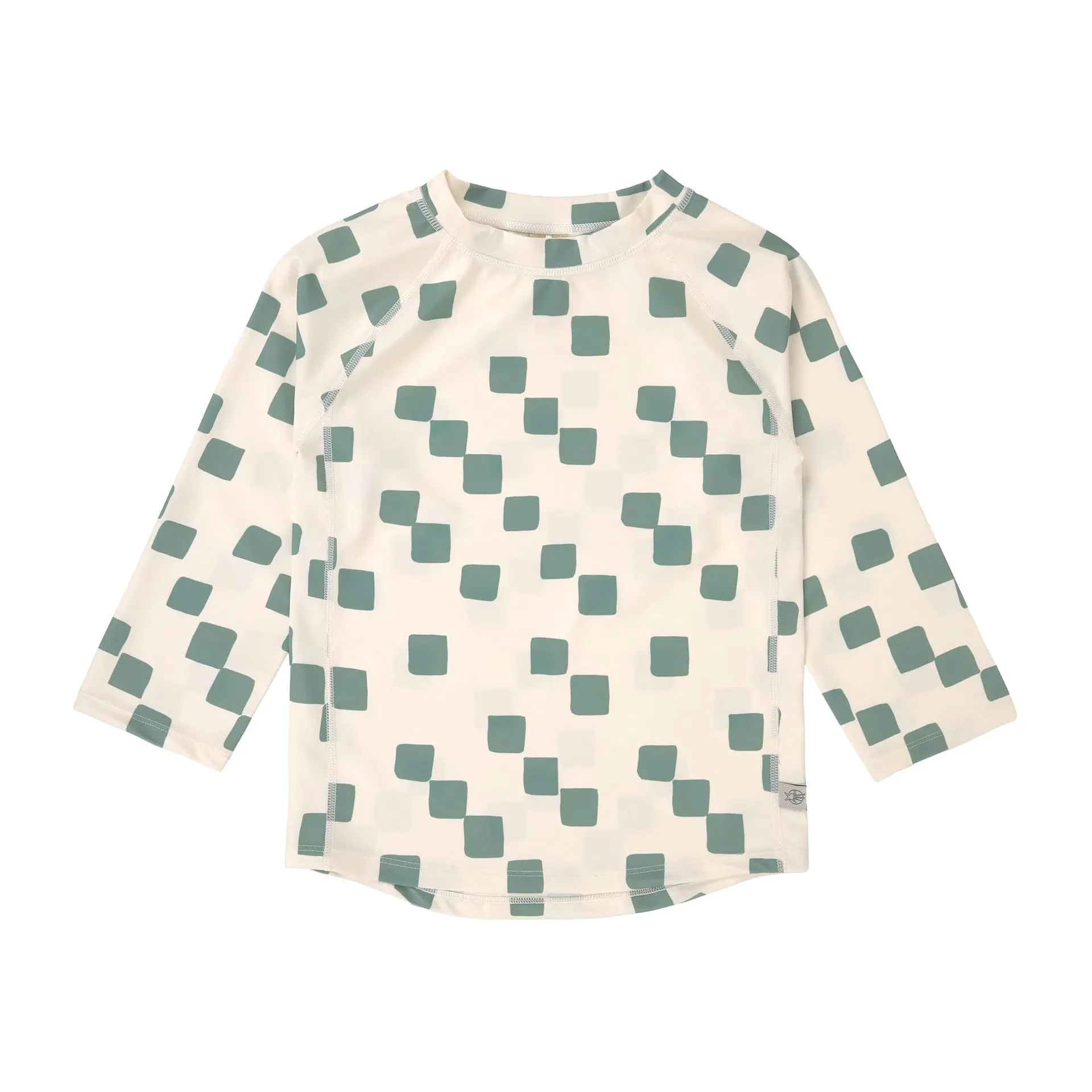 Lassig - Zwem T-Shirt Lange Mouw Rashguard Checkerboard | Sea Salt Green