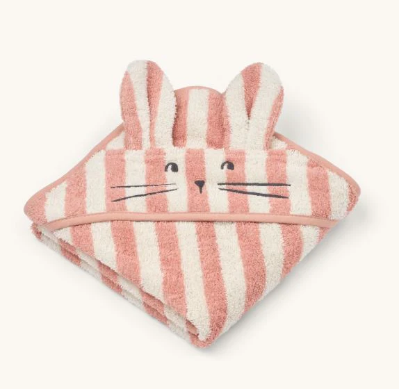 Liewood - Badcape Albert | Coral blush / creme de la creme stripe