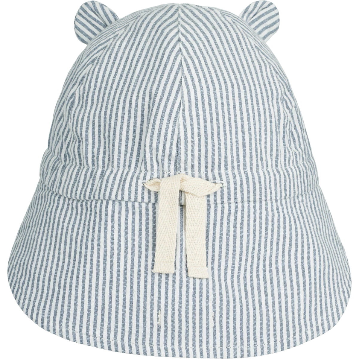 Liewood - Zonnehoedje Gorm Ears Reversible | Seersucker Y/D Stripe Blue Wave / Creme De La Creme - Image 2