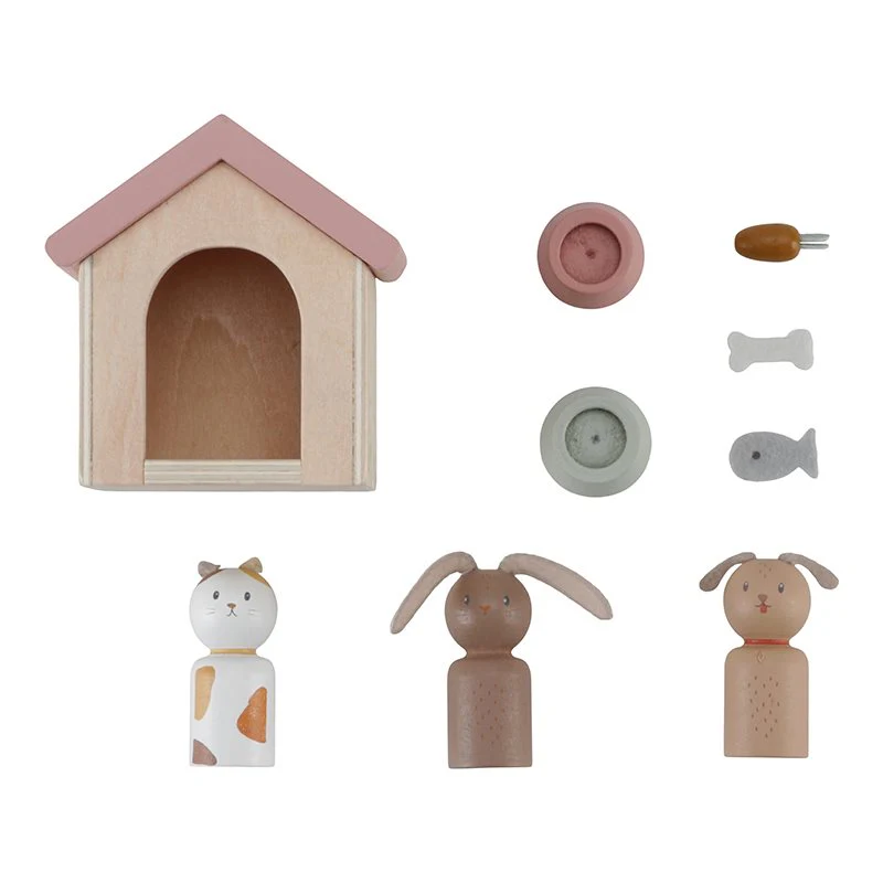Little Dutch - Aanvulset Poppenhuis Huisdieren| Houten Pet Dolls - Image 2