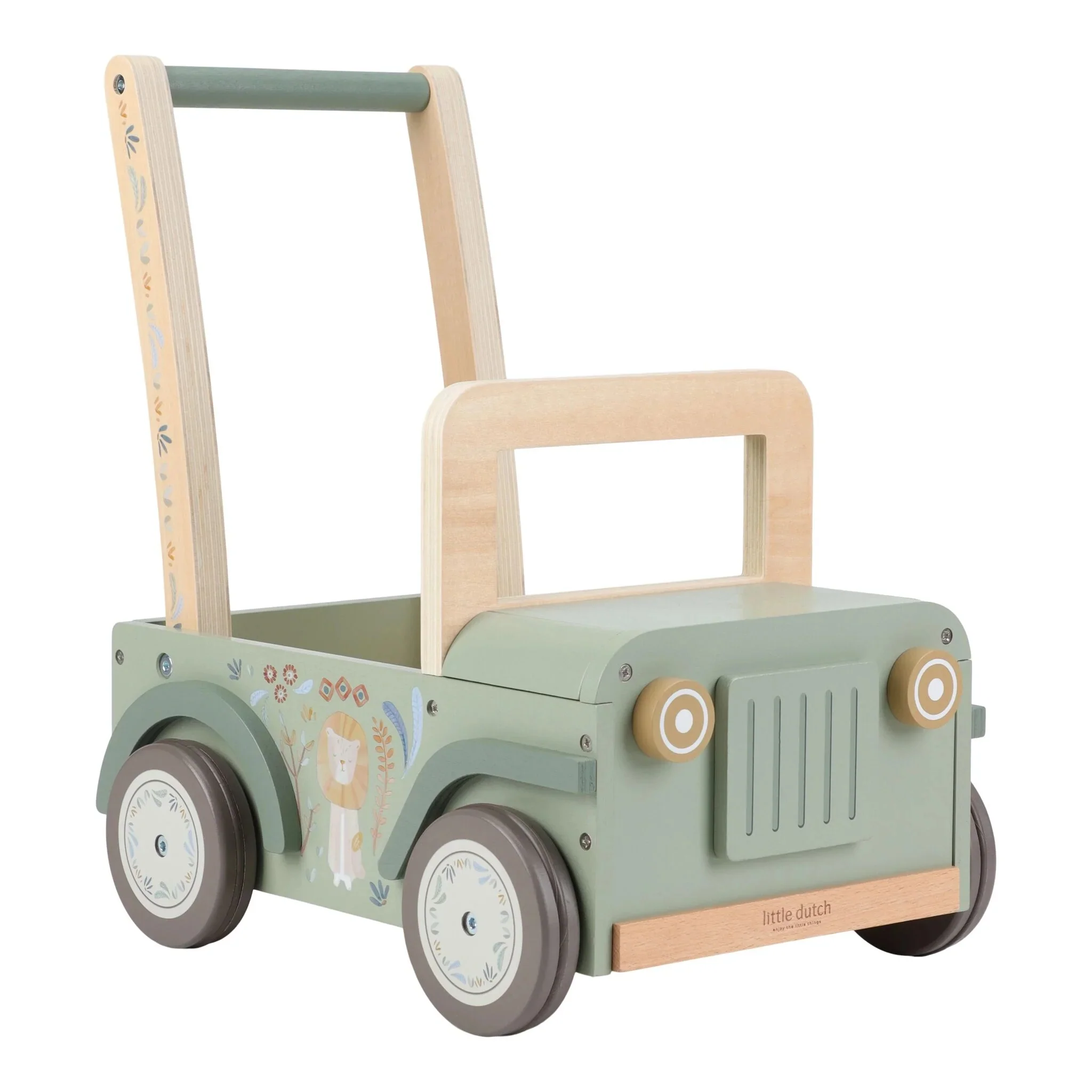 Little Dutch - Duwkar Safari Friends Auto Groen