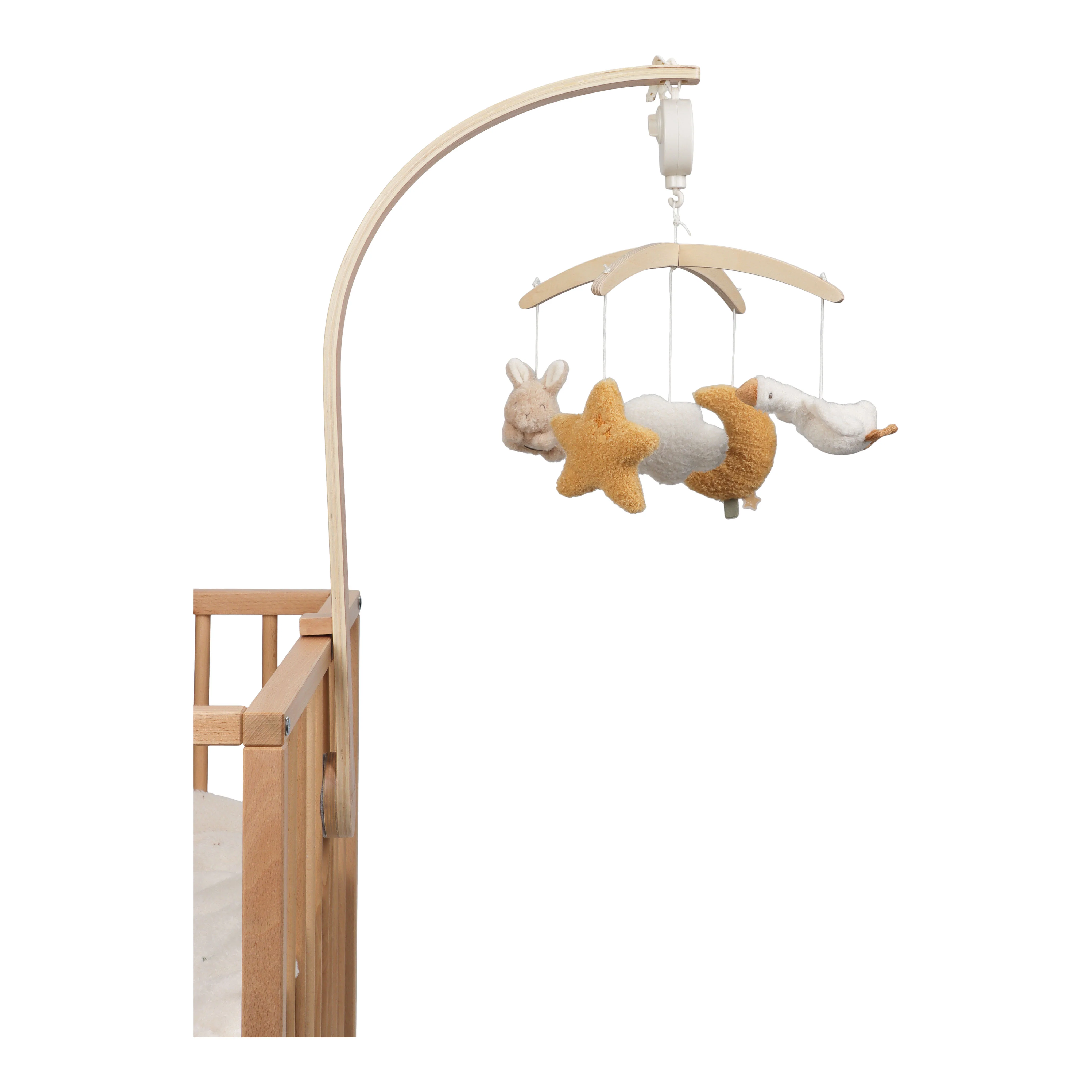 Little Dutch - Houten Muziekmobiel Newborn Naturals | Natuurlijke Tinten